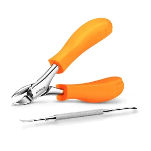 MR.GREEN Nail Clippers for Thick & Ingrown Toenails ，Heavy Duty Professional Toenail Clippers Tools with Ingrown Nail File，Stainless Steel Toe nail Clipper with Rubber Handle for Men, Women, Elderly