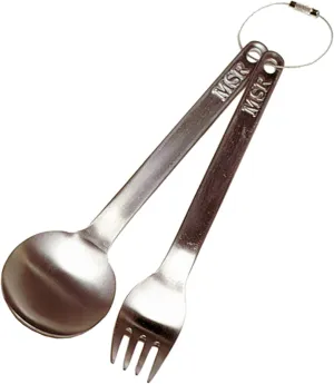 MSR Titan Ultralight Titanium Backpacking Fork & Spoon Set