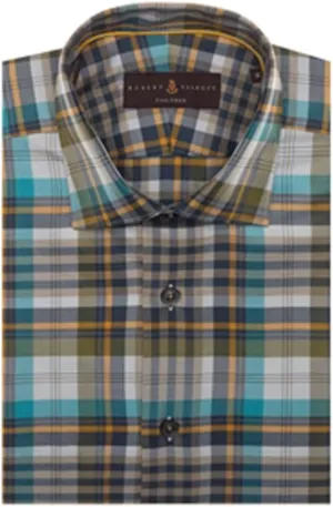 Multi Color Check Crespi VI Tailored Fit Sport Shirt