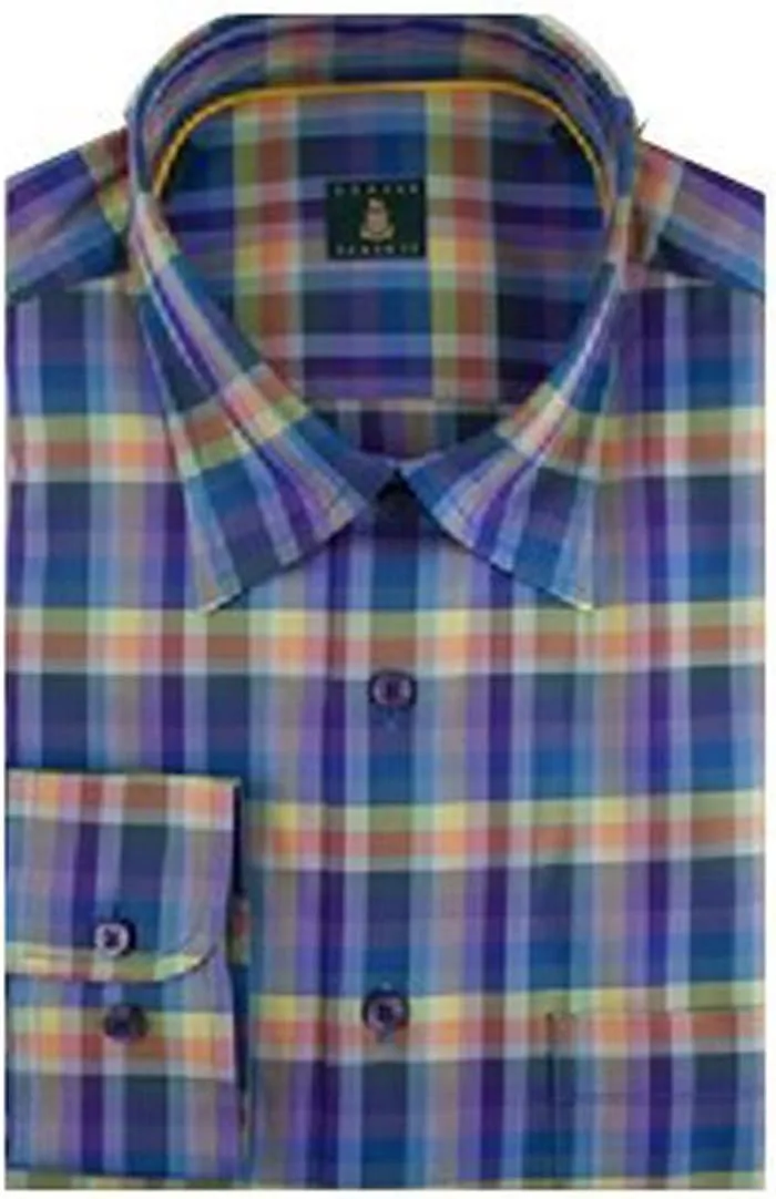 Multi-Color Check Windowpane Sport Shirt XXL