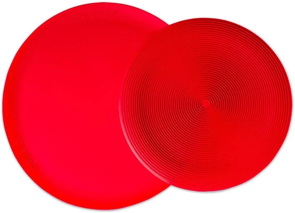 Multi-Purpose Silicone Original Microwave Mat as Seen on Shark Tank | Splatter Guard, Trivet, Hot Pad, Pot Holder, Minimize Mess (BPA Free, Heat Resistant, Dishwasher Safe), Set of 2, Red