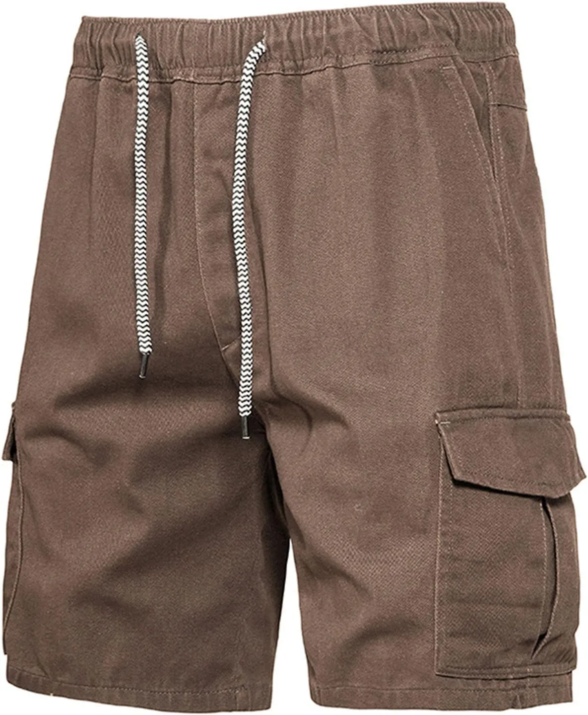 Muscularfit Cargo Shorts for Men 2024 Trendy Cotton Multi Pocket Tooling Shorts Casual Elastic Waist Drawstring Sport Shorts