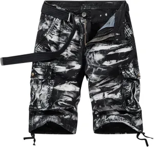 Muscularfit Cargo Shorts Men Regular Fit Camouflage Shorts Multi Pocket Camo Tooling Shorts Summer Casual Work Beach Shorts