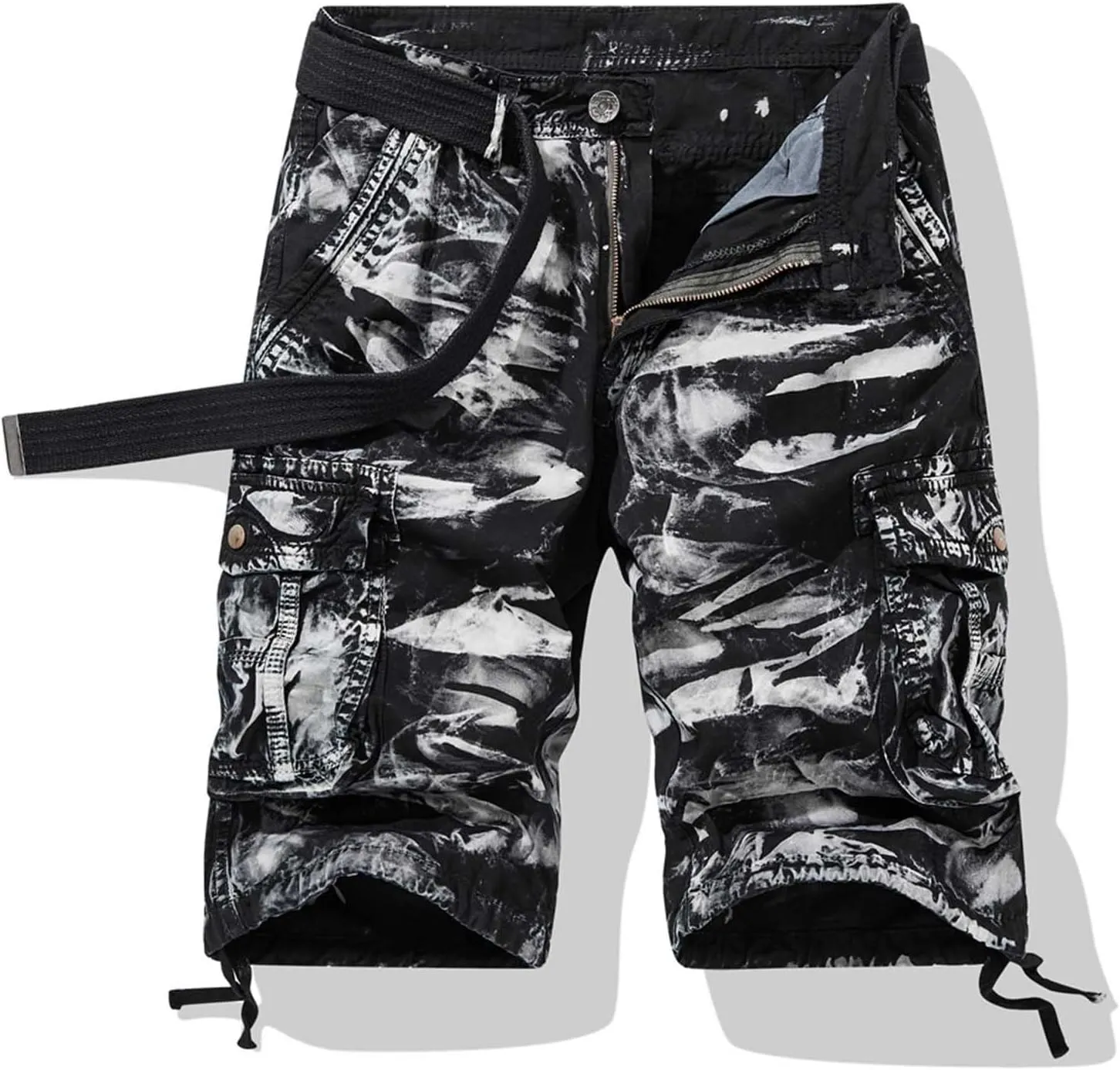 Muscularfit Cargo Shorts Men Regular Fit Camouflage Shorts Multi Pocket Camo Tooling Shorts Summer Casual Work Beach Shorts