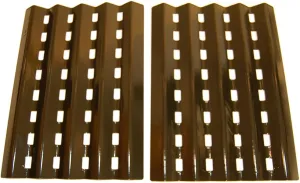Music City Metals 90242 Porcelain Steel Heat Plate Replacement for Select Brinkmann and Charmglow Gas Grill Models, Set of 2