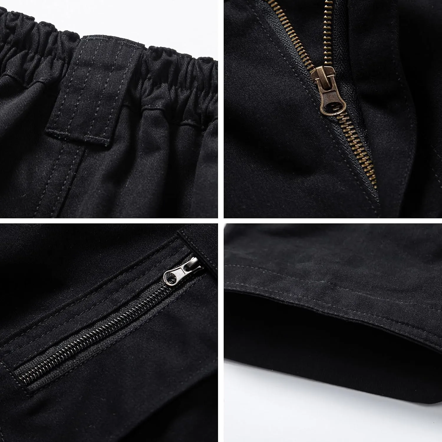 Mylldey Men's Hiking Pants Relaxed Fit Cotton Mens Work Pants Elastic Waist Cargo Mens Tactical Outdoor Pants