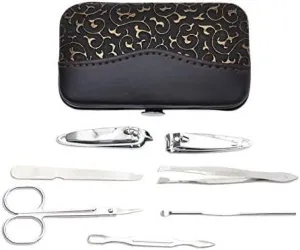 Nail Clippers Manicure Set,Travel Mini Nail Set 7pcs Stainless Steel Manicure Set & Kits Pedicure Scissor Tweezer Knife Endoscope Pick Utility Nail Clipper Kit Sets Portable Travel Beauty kit