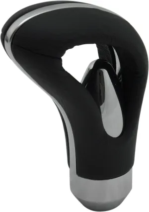 Nardi Gear Shift (Shifter) Knob - Targa - Aluminum - Black Leather - 75th Anniversary - Part # 3584.01.0000