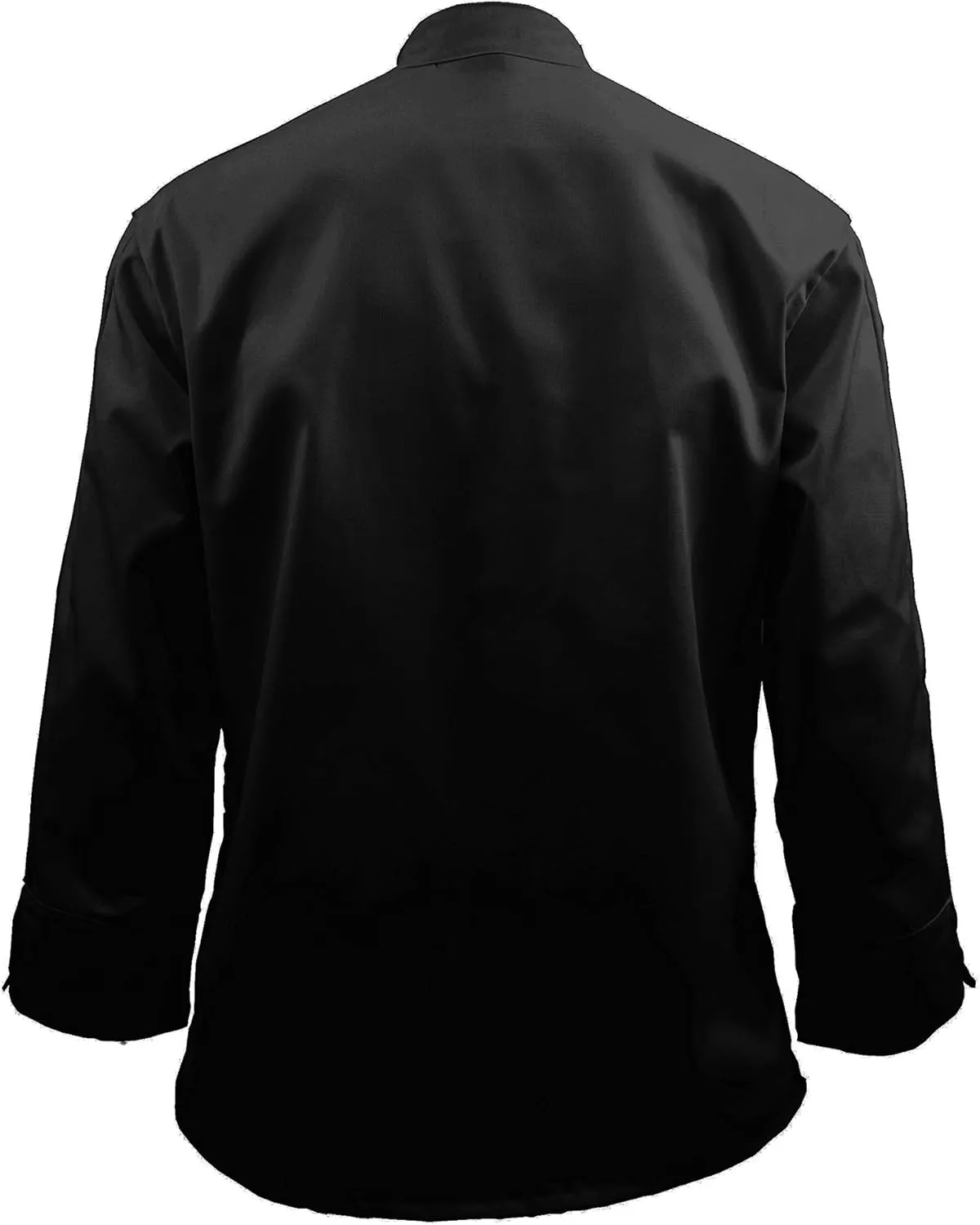 Natural Uniforms Chef Coat with Knotted Buttons-Multi Pack Quantities-Black