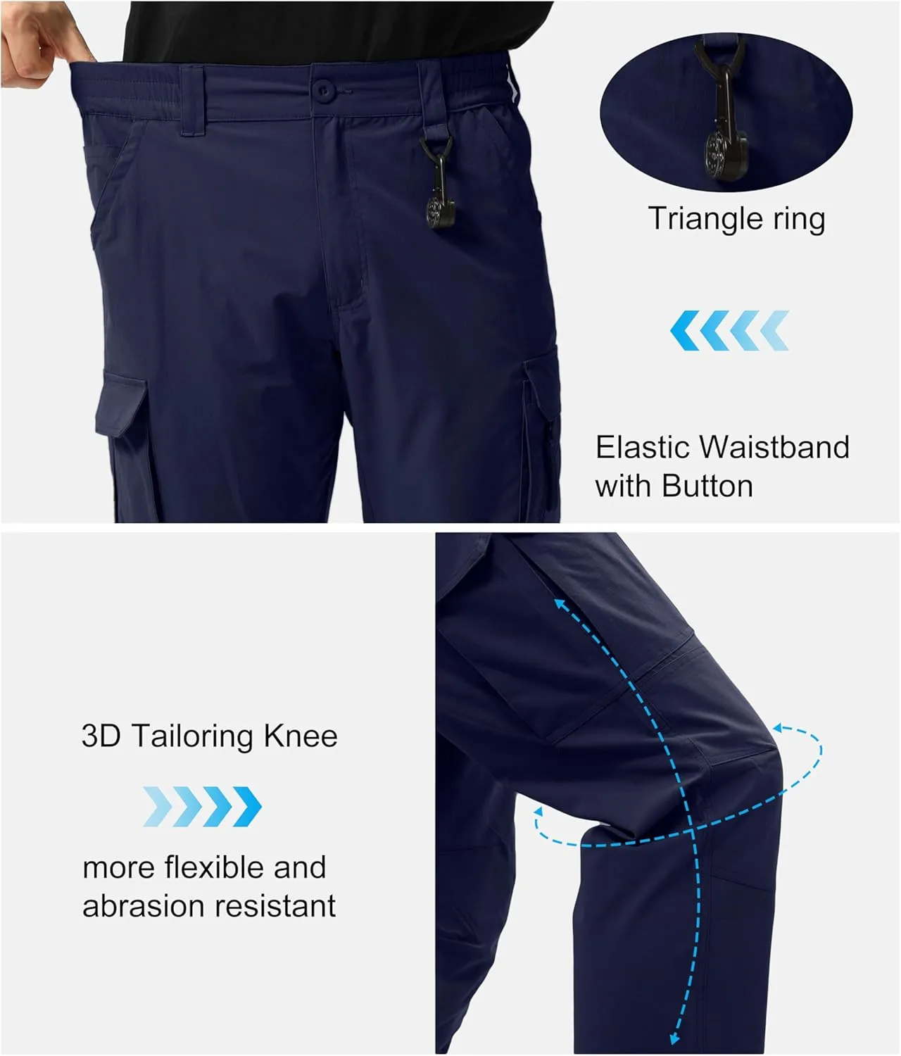 NATUVENIX Tactical Pants for Men, Ripstop Lightweight Cargo Work Pants for Men Water Resistant Mens Hiking Pants Outdoor