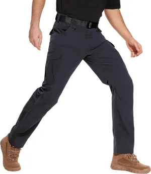 NATUVENIX Tactical Pants for Men, Water Resistant Hiking Cargo Pants Lightweight Outdoor Work Pants for Men Ripstop