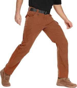 NATUVENIX Tactical Pants for Men, Water Resistant Hiking Cargo Pants Lightweight Outdoor Work Pants for Men Ripstop