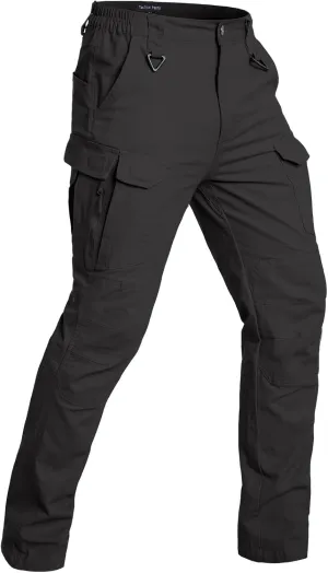 NAVEKULL Men's Flex Tactical Pants Cotton Stretch Work Cargo Pants Lightweight EDC Outdoor Hiking Trousers