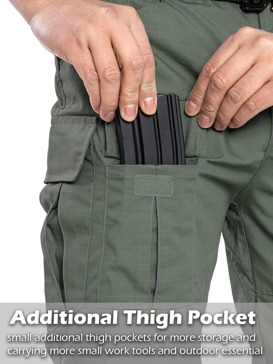 NAVEKULL Men's Outdoor Tactical Pants Rip Stop Lightweight Waterproof Military Combat Cargo Work Hiking Pants