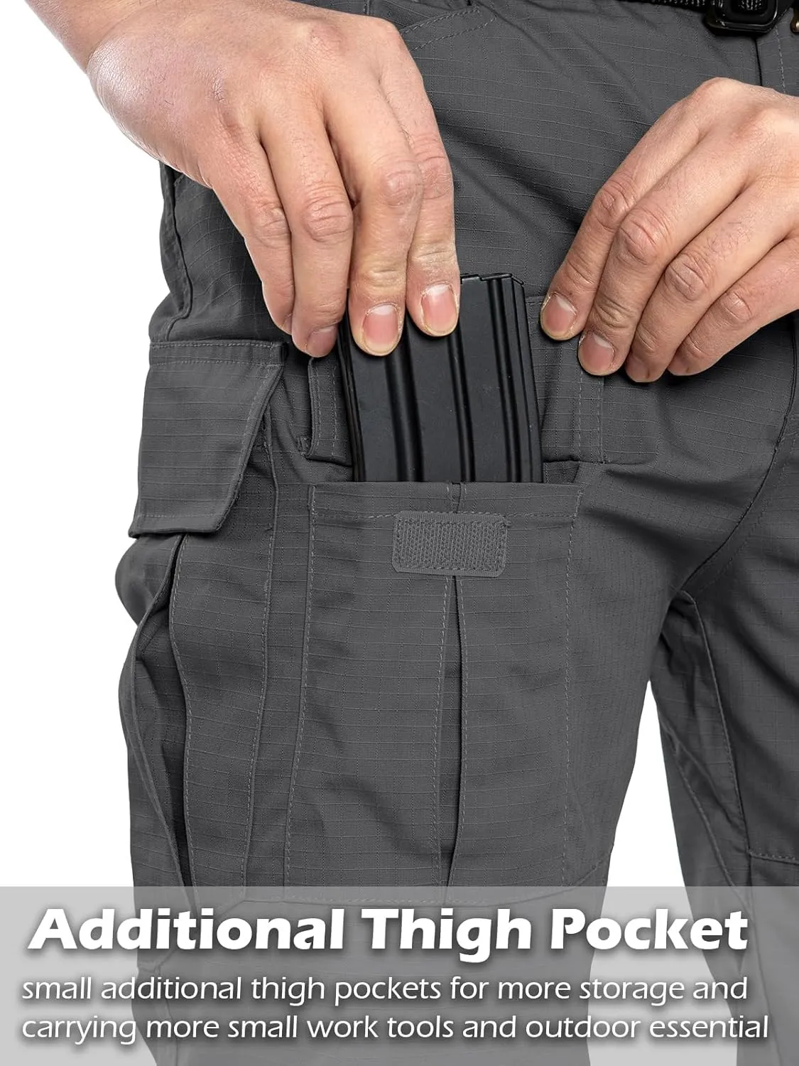 NAVEKULL Men's Outdoor Tactical Pants Rip Stop Lightweight Waterproof Military Combat Cargo Work Hiking Pants