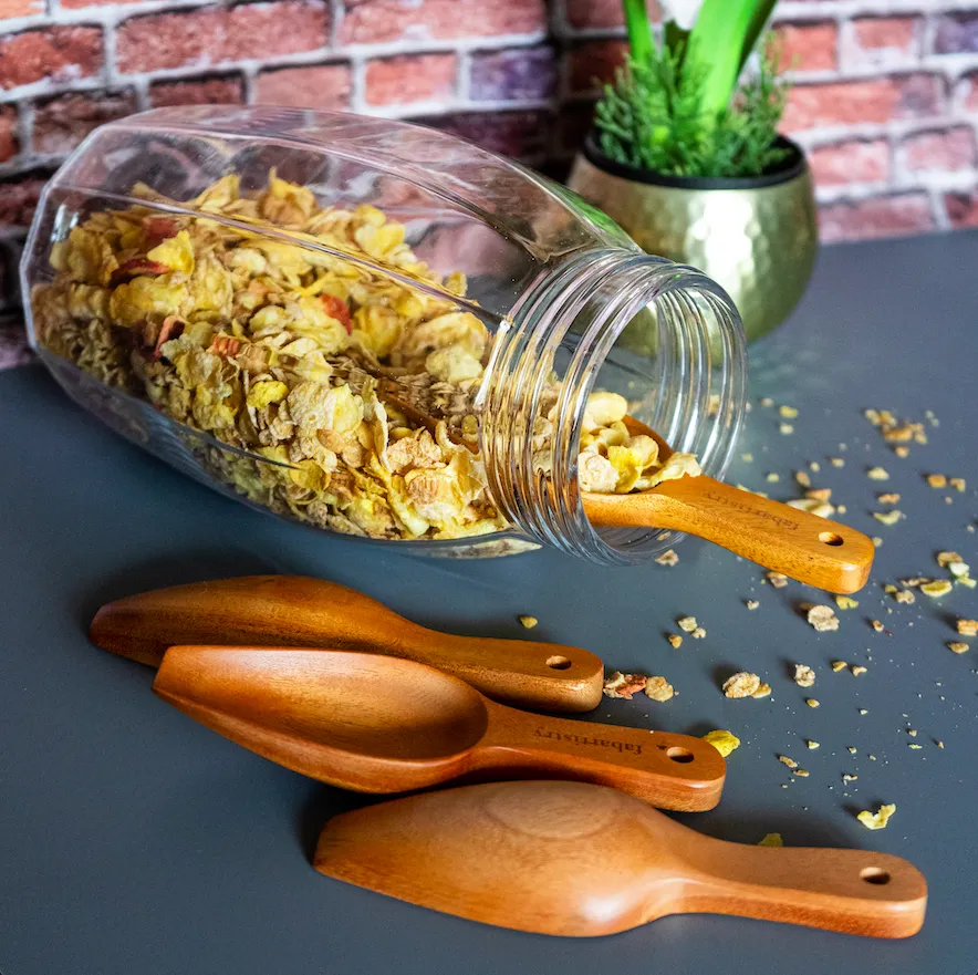 Neem Wood Scoop (Set of 4)