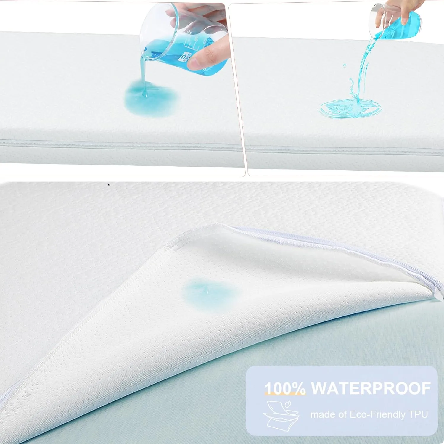 NeoBorn Baby Bassinet Mattress Pad, 32" x 18" Dual Sided Comfort Gel Memory Foam Mattress with Removable Breathable Soft Tencel Cover Fit for RONBEI/Ingenuity/Cuddor Baby Bassinet
