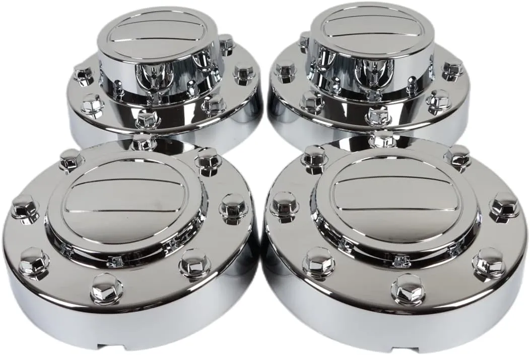 New Replacement for 2011-2016 Ram 3500 Chrome Wheel Hub Center Caps Set 1-TON Dually DRW Alcoa Alloy Wheel 2 Front and 2 Rear