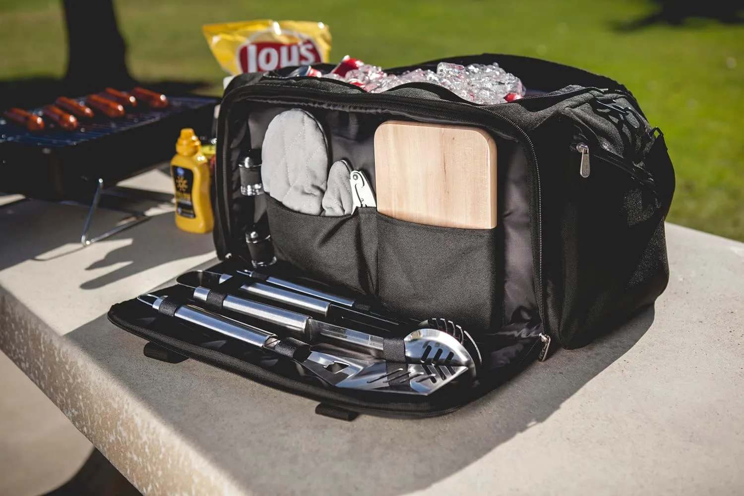 NFL BBQ Kit/Cooler Tote with Barbecue and Picnic Accessories