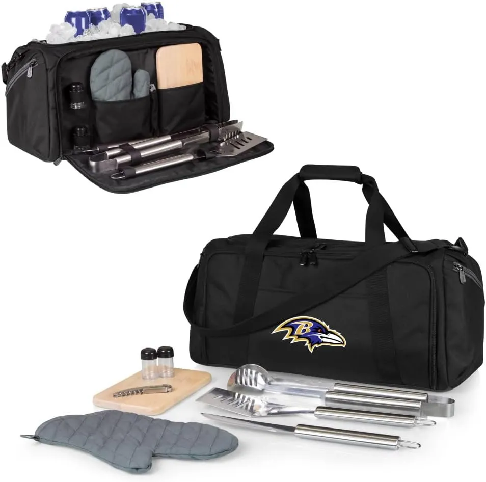 NFL BBQ Kit/Cooler Tote with Barbecue and Picnic Accessories