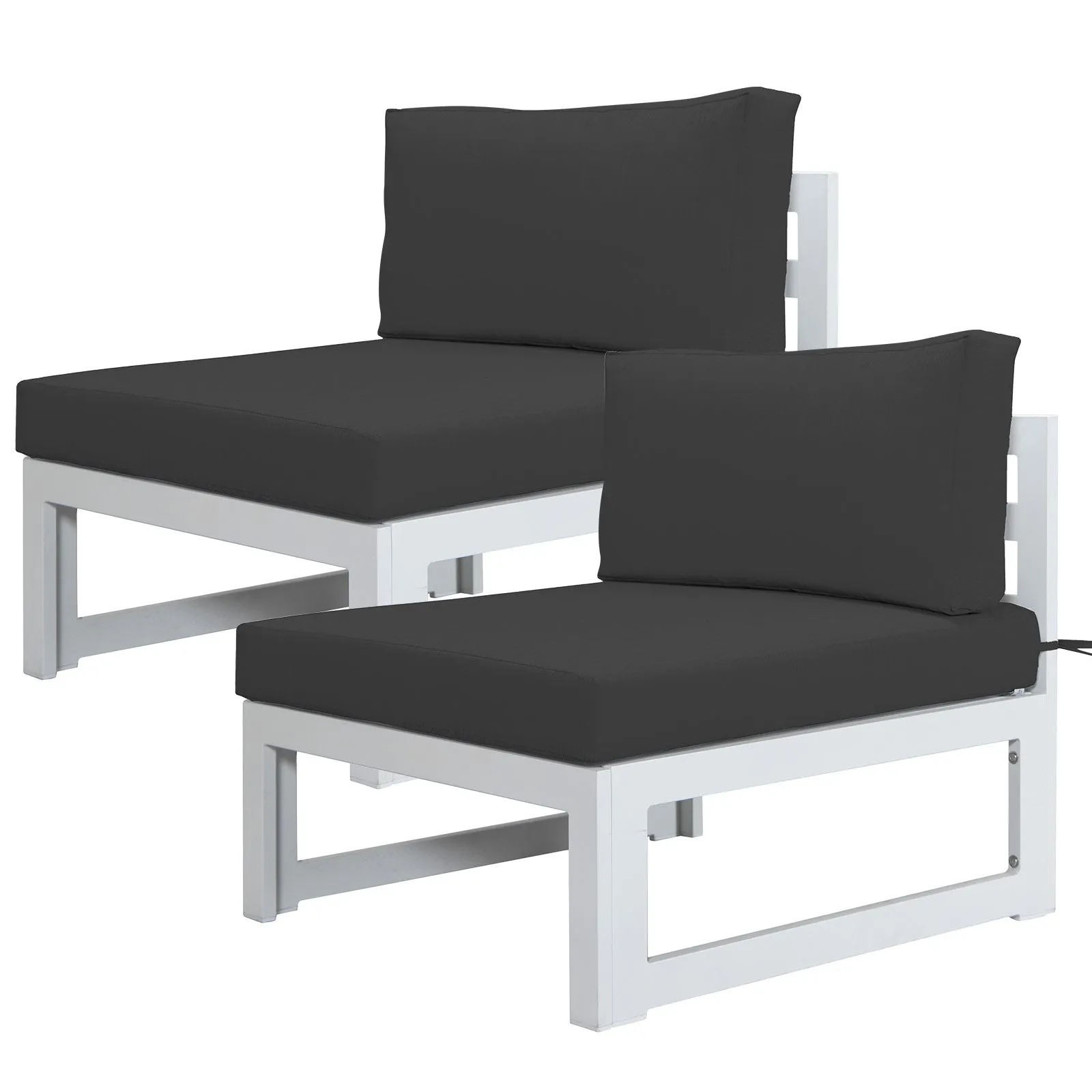 NICESOUL Patio Aluminum Chairs White
