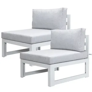 NICESOUL Patio Aluminum Chairs White