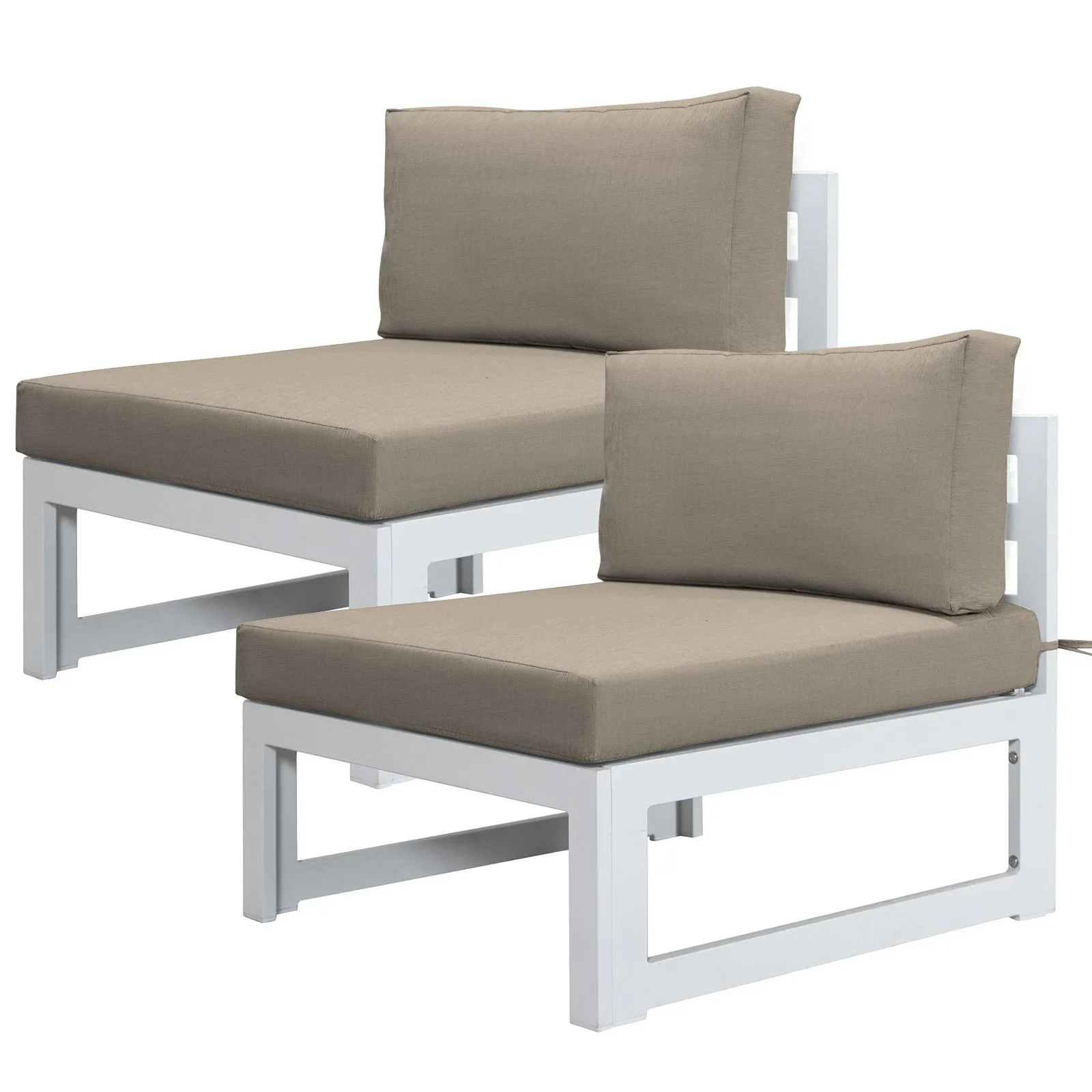 NICESOUL Patio Aluminum Chairs White