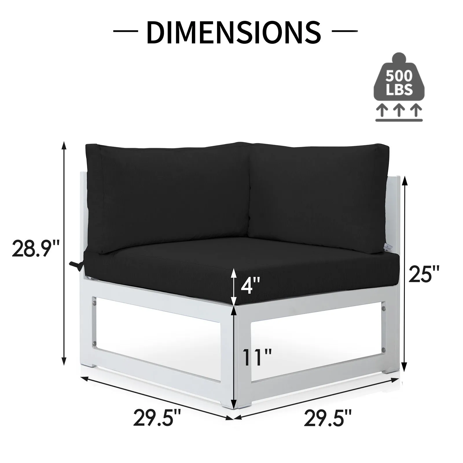 NICESOUL Patio Aluminum Chairs White