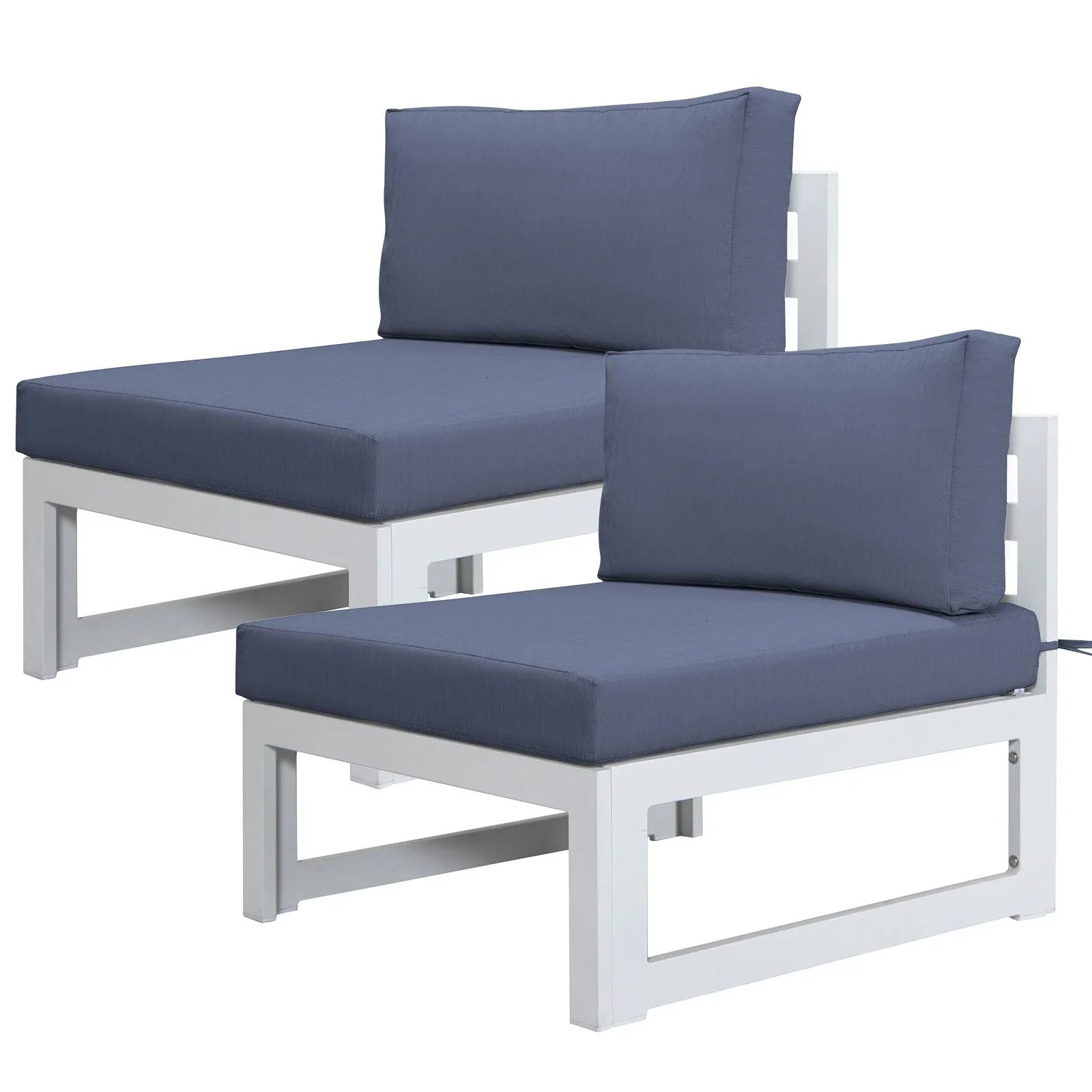 NICESOUL Patio Aluminum Chairs White