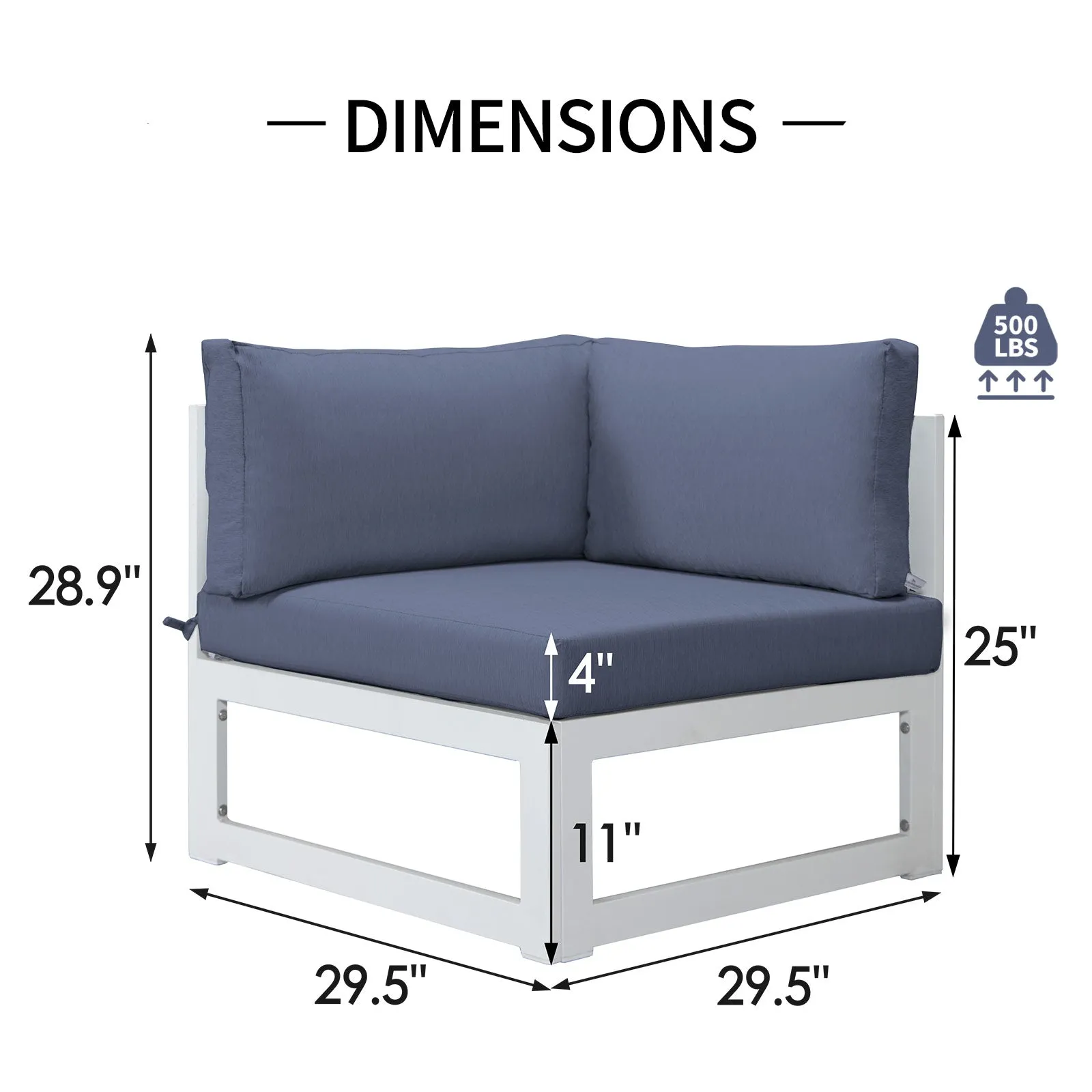 NICESOUL Patio Aluminum Chairs White