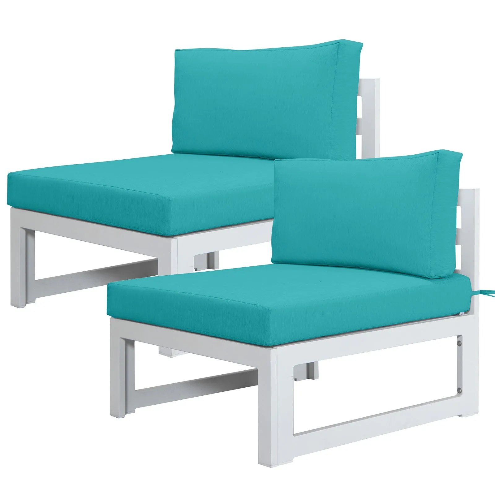 NICESOUL Patio Aluminum Chairs White