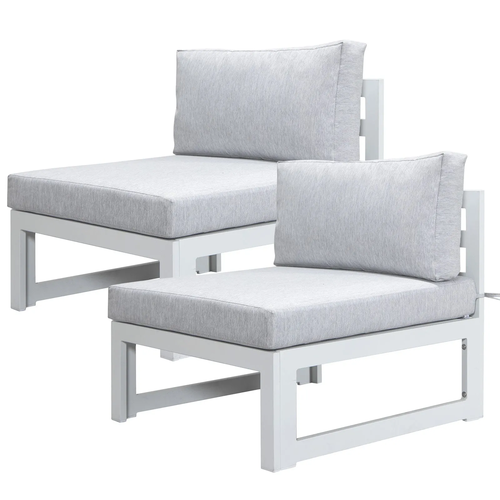 NICESOUL Patio Aluminum Chairs White