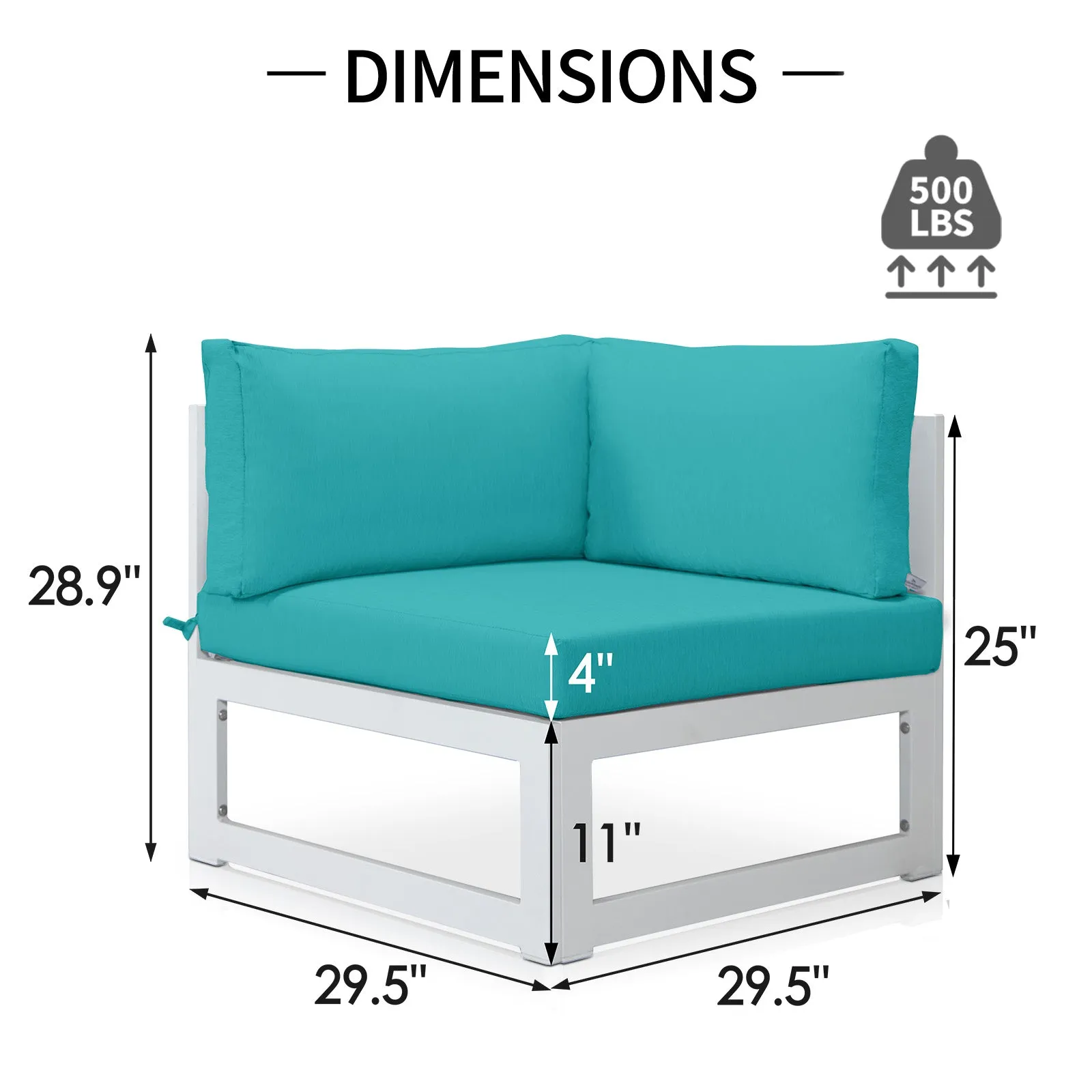 NICESOUL Patio Aluminum Chairs White