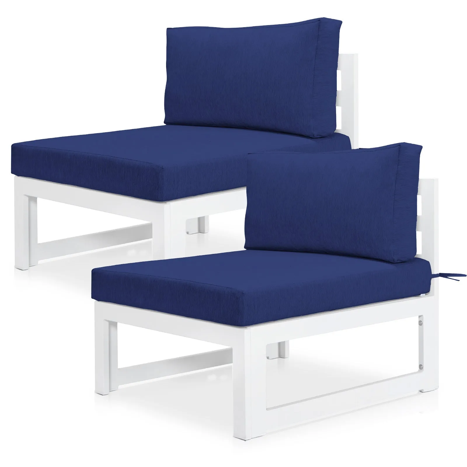 NICESOUL Patio Aluminum Chairs White