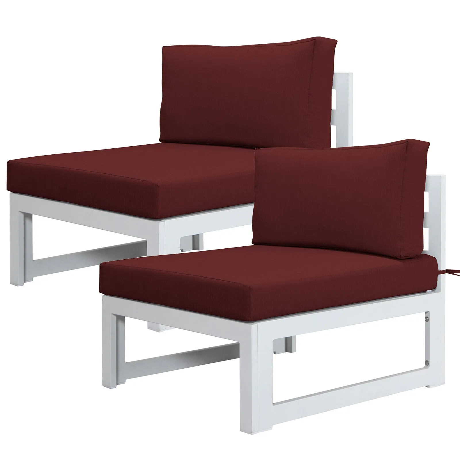 NICESOUL Patio Aluminum Chairs White