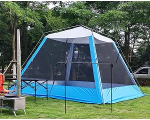 NIEH 5-8 Person Camping Tent Pop Up Tent with Zipped Double Door and Carrying Bag Instant Family Tent for Outdoor Camping, Fishing, BBQ