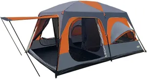 NIEH Camping Tent 6-8-10-12 People Tents with Top Rainfly, Camping Tents & Shelters, 4 Mesh Windows, Double Layer Tent, 8 Person Cabin Tent for Backpacking Picnic Outdoor
