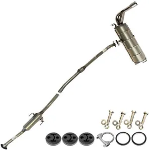 Northeastern Exhaust | Stainless Steel Resonator, Muffler Exhaust System Kit Compatible for Toyota RAV4 2001-2003 2.0L | Free Gaskets, Clamp, Hangers and Bolts & Nuts Included