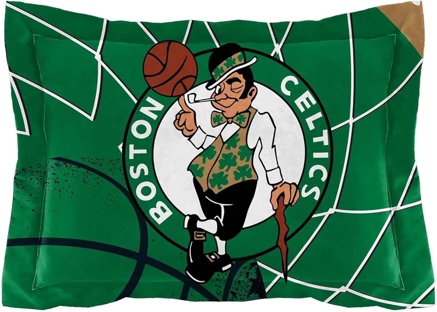 NORTHWEST NBA Boston Celtics Officially Licensed Comforter Set – NBA Team Logo Bedding – Super Soft Game Day Bed Set with Shams – Green and White Team Colors, Full/Queen