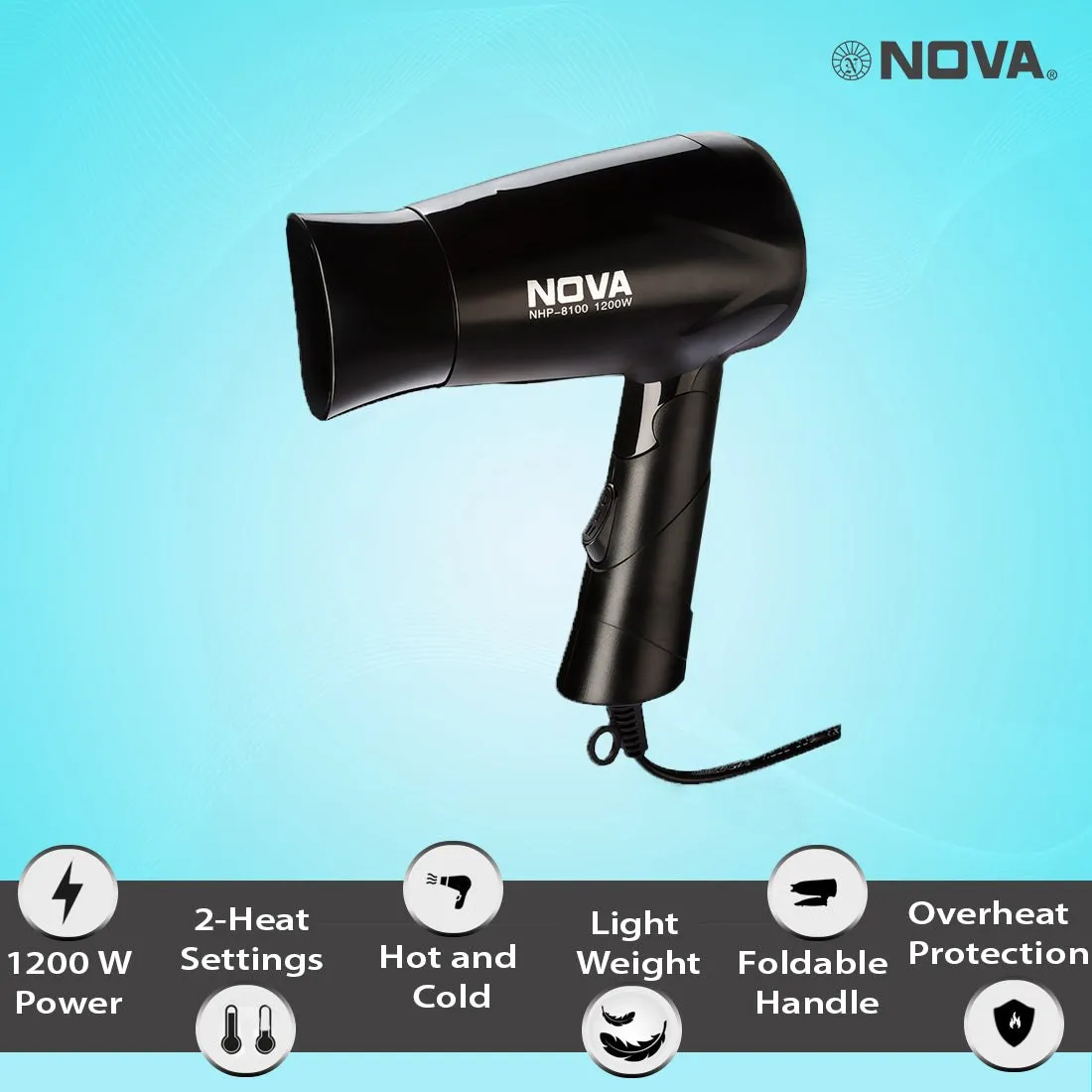 Nova NHP 8100   NHT 1045 BL Personal Care Appliance Combo