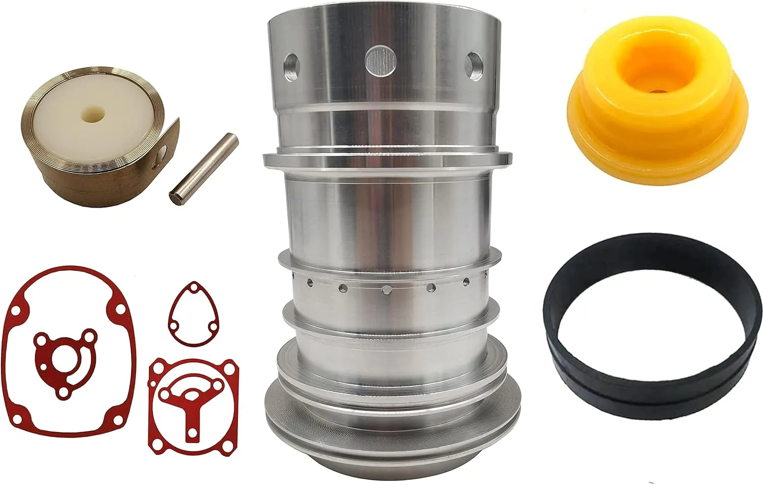 NR83A Tools Parts, Aftermarket Aluminum Cylinder, Piston Bumper, Gasket Kit, Ribbon Spring, O-Ring Gasket, For Hitachi NR83 NR83A NR83A2 Air Nail Gun Parts