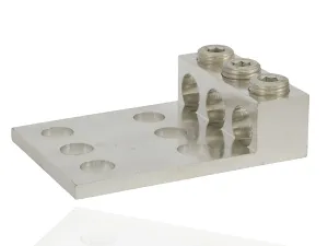 NSI 3-350L2/L4 Dual Rated Mechanical Panelboard Lug, 350 MCM-6 AWG Wire Range, 9/16" Mouting Hole, 3" Width, 1.375" Height, 4.313" Length