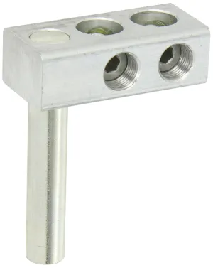 NSI TS500-2 Transformer Stud Connector, 500-4 AWG Wire Range, 3/4" Copper Stud Diameter, 4-1/2" Stud Length, 1.13" Width, 1.63" Height, 3.63" Length