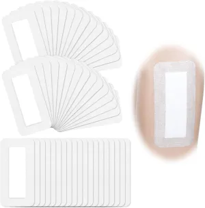 Nuanchu 50 Pieces Island Dressing Bordered Gauze Wound Care Bandage with Adhesive Border Wound Bandage Pads Waterproof Breathable Individually Wrapped Bandages Non-Stick Central Pad(4 x 8 Inch)