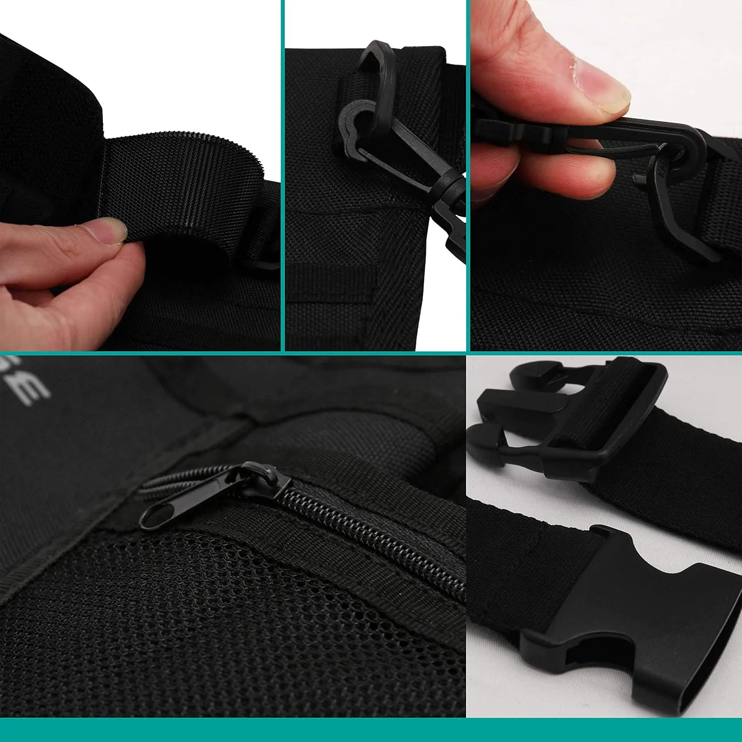 Nurse Storage Bag Multifunctional Nurse Storage Bag, Medical Kit Practical Waist Bag Nurse Pocket Storage Bag (Black)