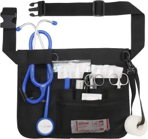Nurse Storage Bag Multifunctional Nurse Storage Bag, Medical Kit Practical Waist Bag Nurse Pocket Storage Bag (Black)