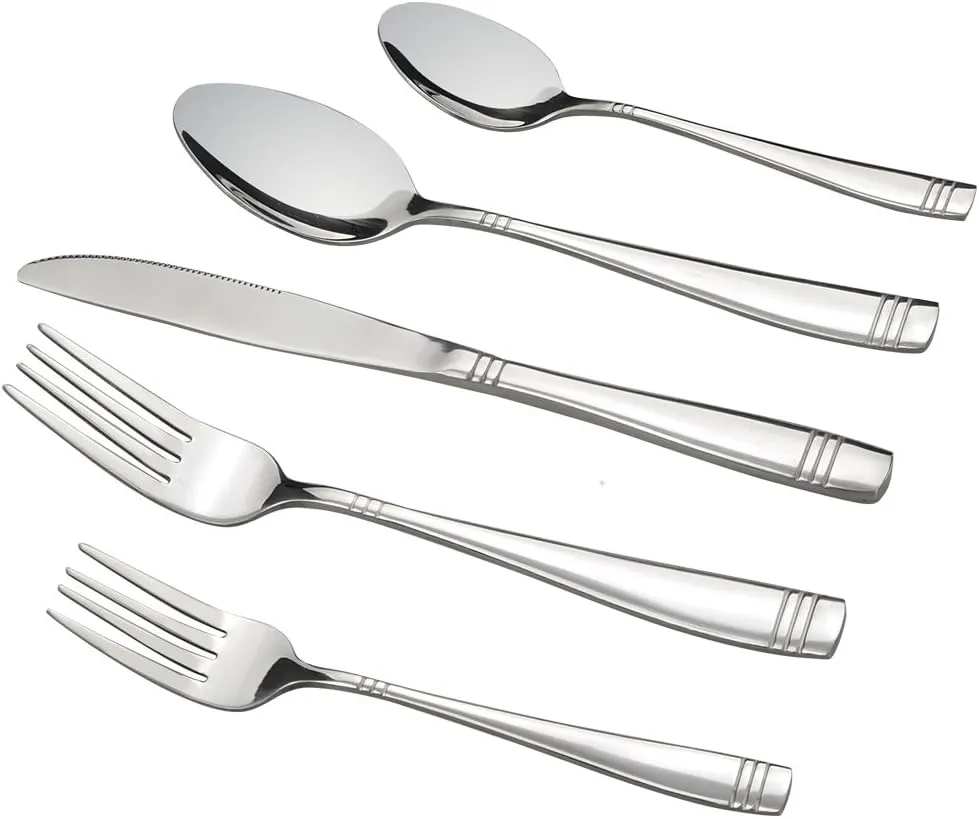 Obstnny 80-Piece Flatware Set Stainless Steel, Service for 16