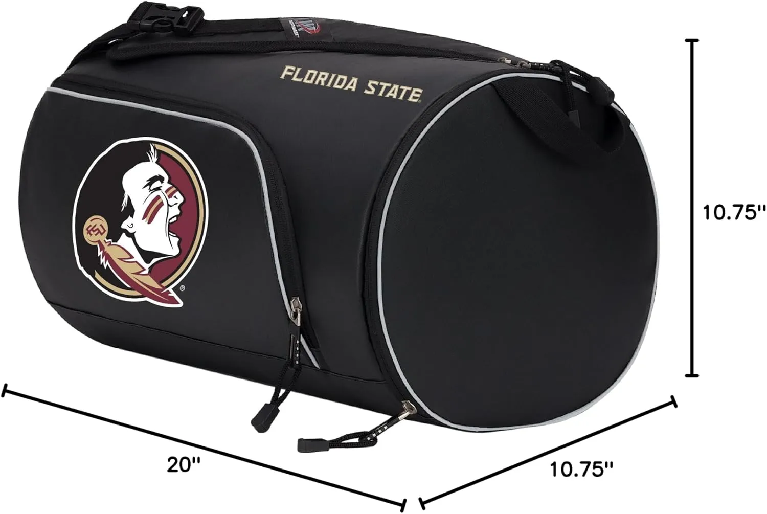 Officially Licensed NCAA "Squadron" Duffel Bag, 20" x 10.75" x 10.75", Multi Color