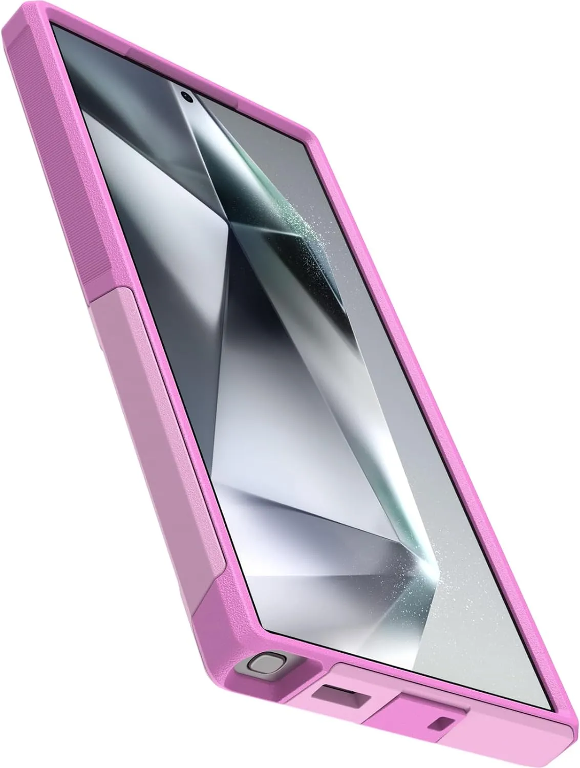OtterBox Samsung Galaxy S24 Ultra Commuter Series Case - Run Wildflower (Pink), Slim & Tough, Pocket-Friendly, with Port Protection