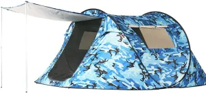 Outdoor Camping Tunnel Tent Quick Opening, 5-6 People Color Automatic Instant Pop-Up Tents Windproof Rainproof Large Space